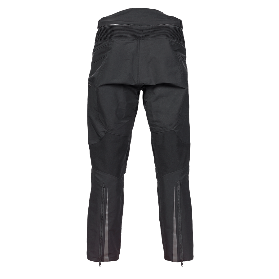 Triple Perforated Unisex Black Leather Riding Pants Motorcycle Clothing